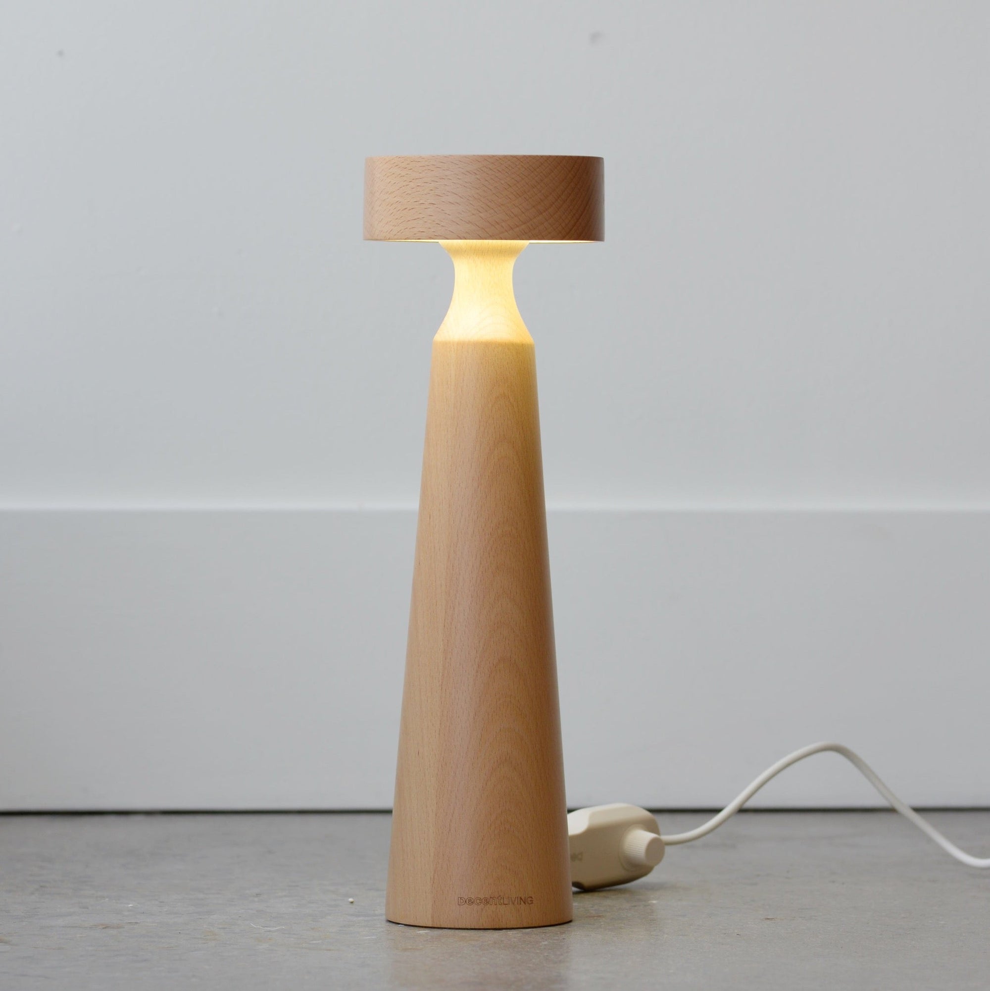 Beech Wood LED Tower Lamp - Bloomfields