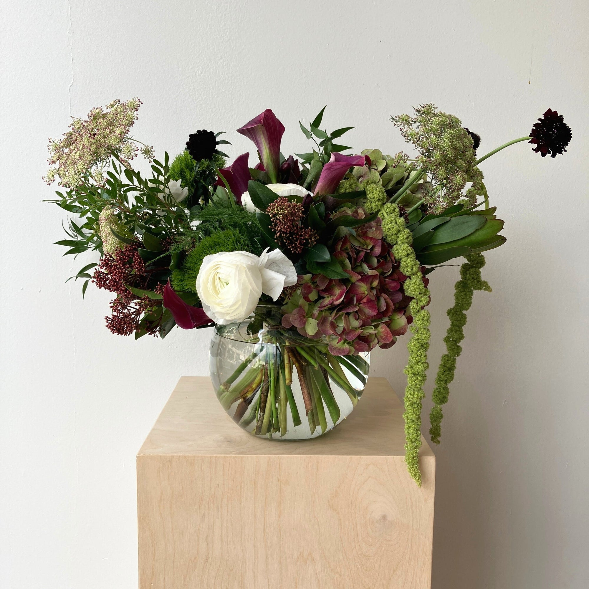 Ode to Aubergine Vase Arrangement - Bloomfields