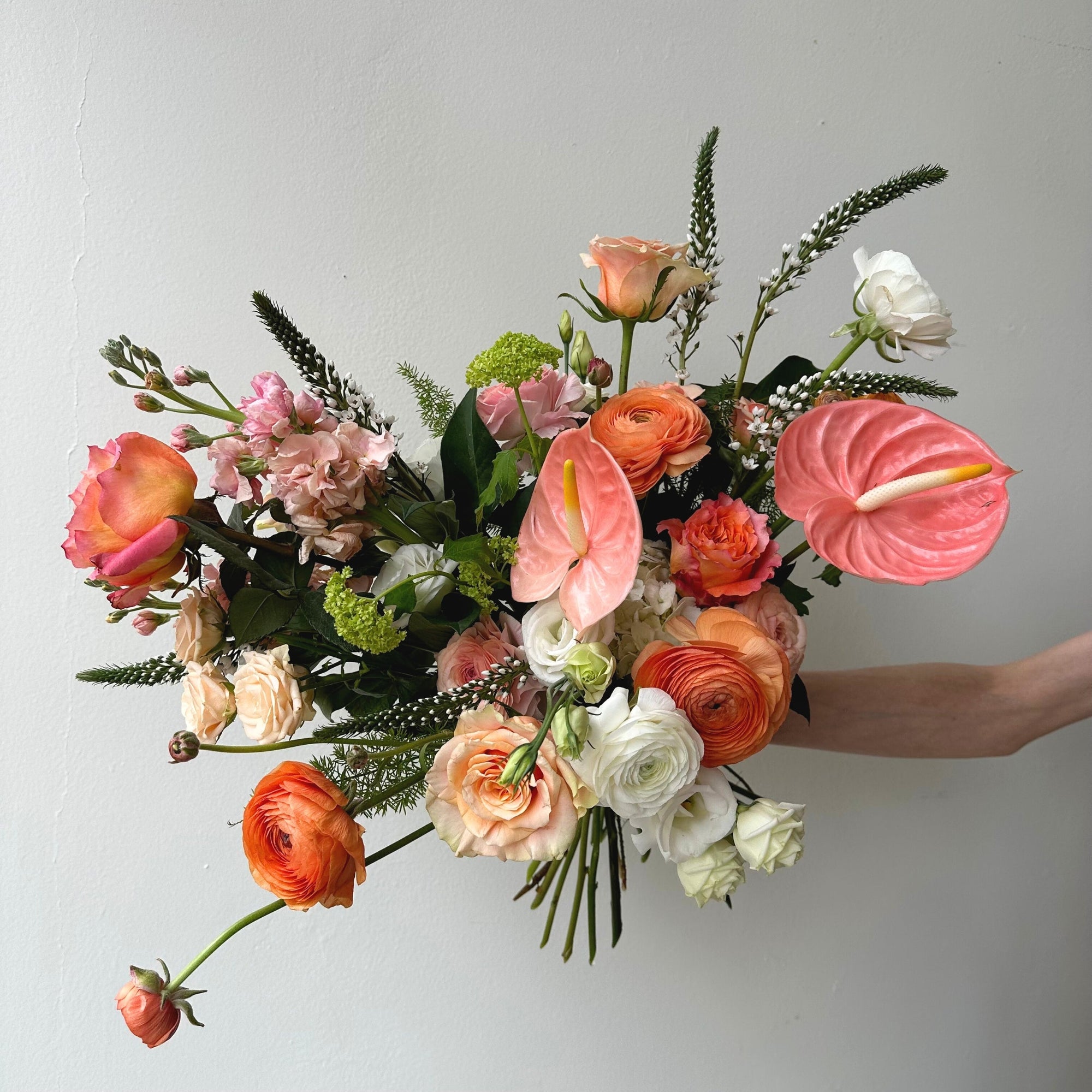 Peach Blossom Hand - Tied Bouquet - Bloomfields